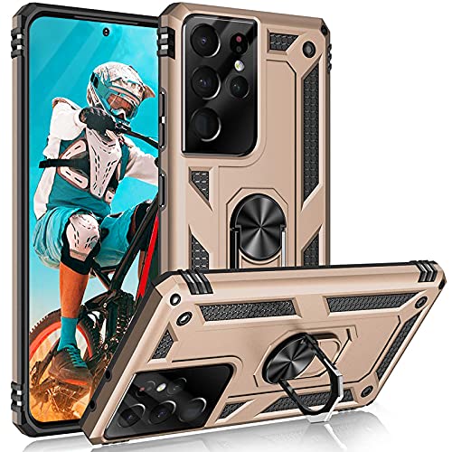S21 Ultra Case Compatible with Samsung Galaxy S21 Ultra Case Military Grade Protective Cover with Ring Car Mount Kickstand Shockproof Cases for Samsung Galaxy S21 Ultra Phone Case 5G 6.8" 2021