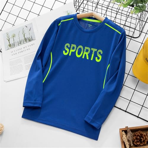Boys Sports Shirts Hiking Running Jogger Sweatshirts Long Sleeve Athletic Blouses Solid Color Outdoor Tees3