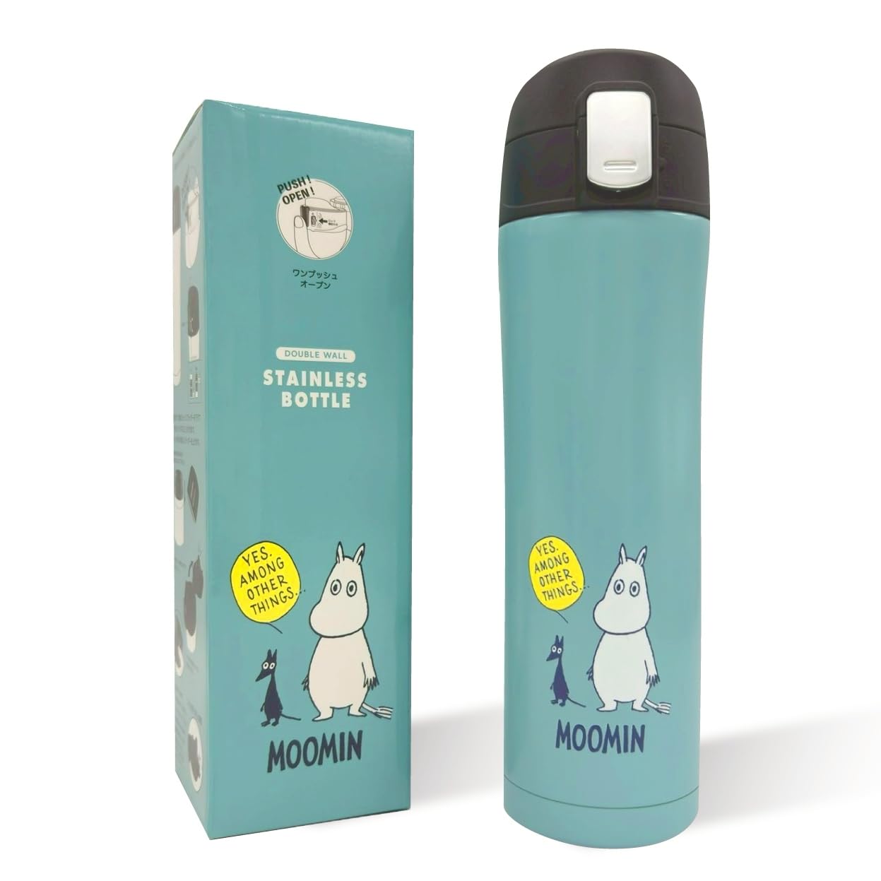 Amazon | エムズトレード MOOMIN 水筒 480ml 【片手でサッと飲める