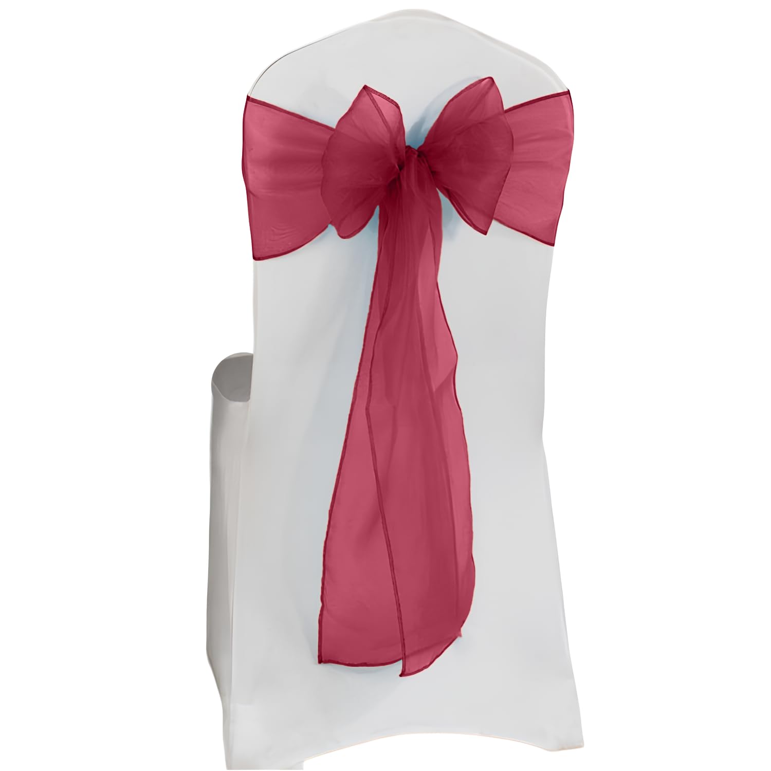 Elegant Event Essentials β Set of 200 - Organza Chair Tie Sashes - Wider Fuller Cover for Wedding Decorations, Birthday, Banquets & Party Events - Chair Cover Sheer Bows, Ribbon - Bubble Gum Pink