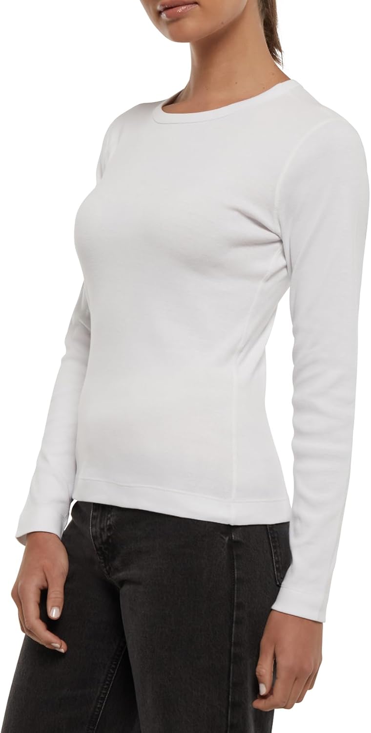 Three Dots Womens Crew Neck Long Sleeve Tee - Image 5