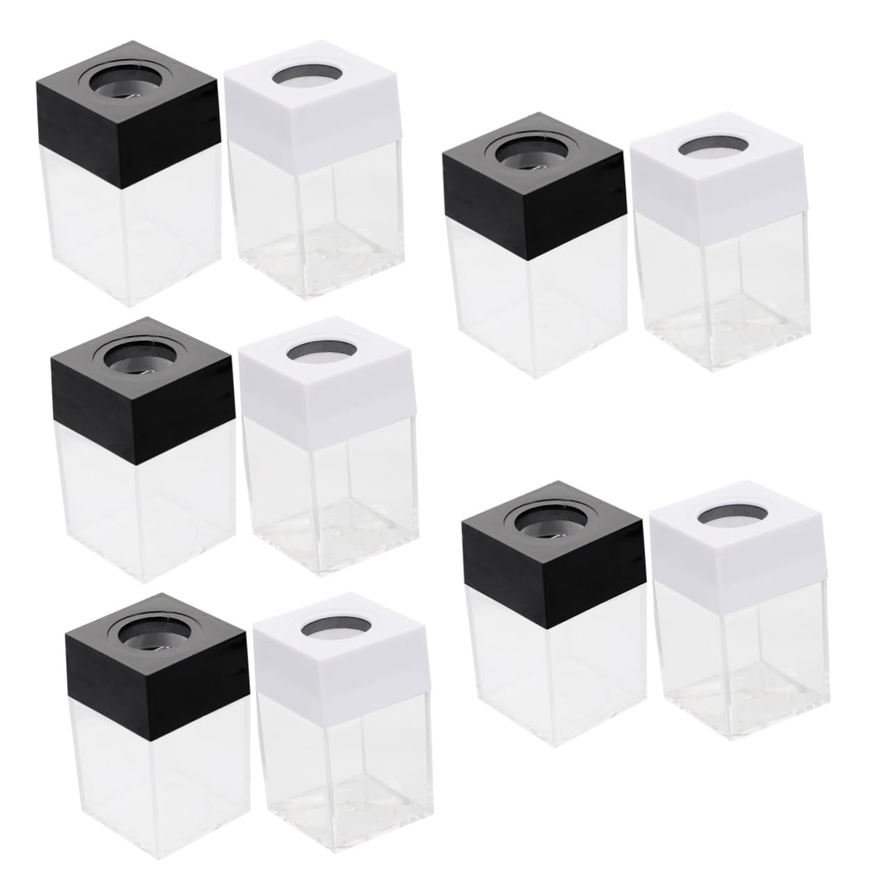 Lurrose 5 Set Di Fermagli Per Carta Portaoggetti Quadrato Per Ufficio 2 Pezzi * 5