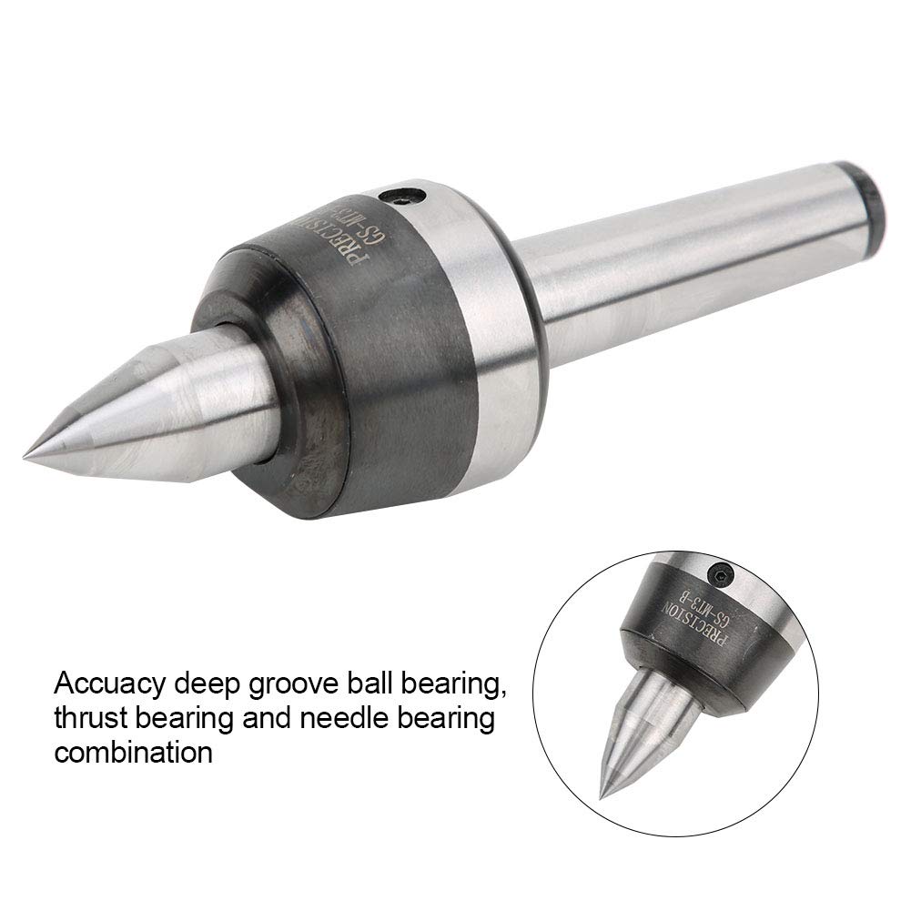 MT3 Live Center Taper, Torno CNC para trabajo pesado Reemplazo de herramienta de torneado de contrapunto de rodamiento giratorio de alta velocidad, precisión 0.005 con herramienta CNC de tornos de com