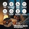 HOMTRAK Vibrating Alarm Reminder Wristband Silent Watch for Heavy Sleepers, 6 Vibration Alarms with Temperature Monitoring, Quiet Wake Up Alarm Wristband for Partners Deaf Adults Newborn Care, Black #2