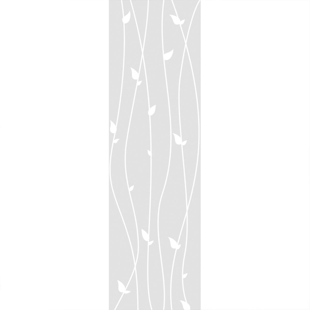 Ambiance Sticker Film Fenêtre Anti Regard Occultant - Autocollant Stickers Brise-Vue pour Vitre & Porte de Douche | Lianes Romantiques - H120 x L35 cm | Stickers fenêtre autocollant vitre effet dépoli, design décoratif original, pose facile sans outil ni