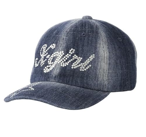 [X-girl] ロゴアンドスターデニム6パネルキャップ LOGO AND STAR DENIM 6PANEL CAP 105253051002 INDIGO ONE SIZE