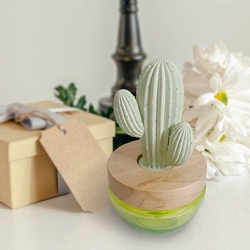 Miniatura 2 de ES PAZION Difusor de aceite de cactus, difusor de aroma de yeso Saguaro para fragancia, hogar, sala de estar, baño, oficina, decoración de Navidad,