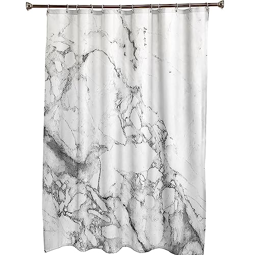 Rideau de douche marbre gris blanc KnSam 165x180cm en polyester imperméable