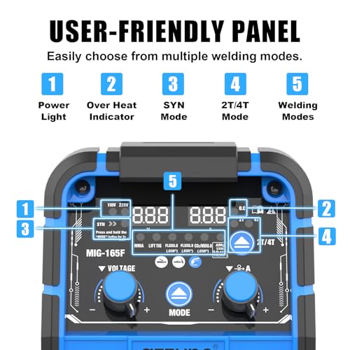 Azzuno MIG-165-2 Aluminum Mig Welder 165Amp thumb #5