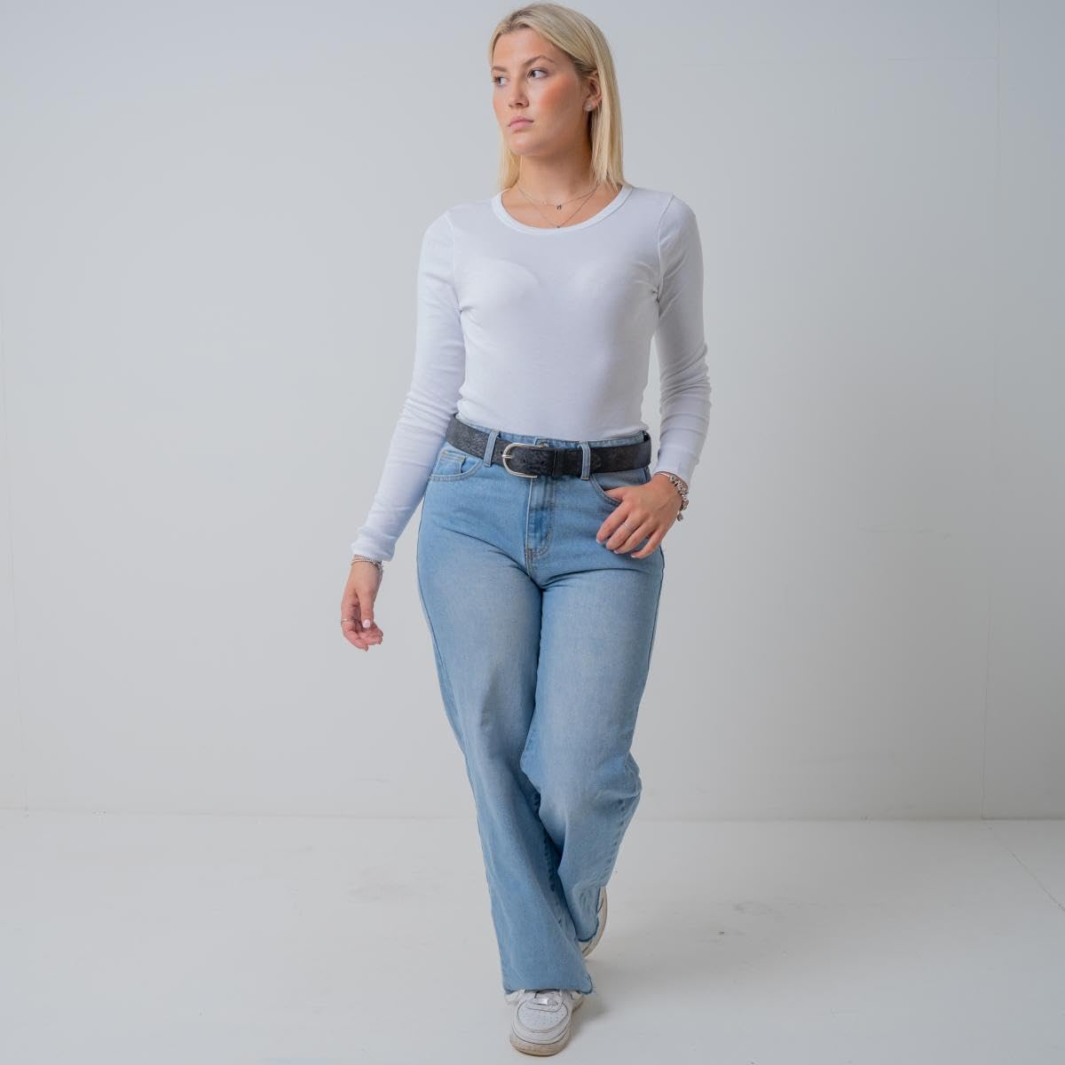 BELTINGER Damen-Gürtel aus weichem Vollrindleder Vintage-Look 4 cm | Jeans-Gürtel für Damen 40mm | Ledergürtel Used-Look