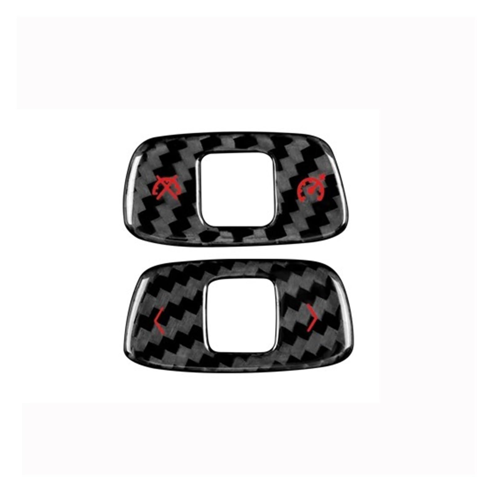 Car Trim Interior for Chevrolet for Corvette C8 2020-2023 Accessories Sticker Hard Carbon Fiber Steering Wheel Button Cover Interior Mouldings(A)