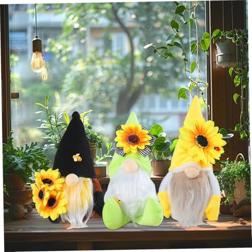 Nains en peluche avec tournesol, une poupée créative à offrir
