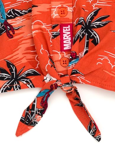 Marvel Spider-Man Matching Family Hawaiian Button Down Shirt Toddler to Adult Sizes (2T - 2XL) 6