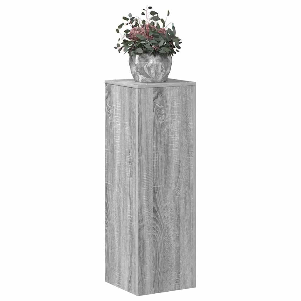 Leasha Pflanzenständer, Pflanzenständer, Blumentopf, Sonoma, grau, 33 x 33 x 100 cm, 33 x 33 x 100 cm, aus Holz