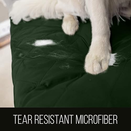 Vista 129 de Sofa Shield Funda de sofá con correa, reversible, resistente a las manchas y al desgarro, funda acolchada de microfibra, lavables, asiento de 78