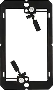 Low Voltage Mounting Bracket 1 Gang, Cable Pass Through for Low Voltage Wires,Flush Cord Hider for Wall Mount TV,Speaker,Internet Wires,12 Packs,Black