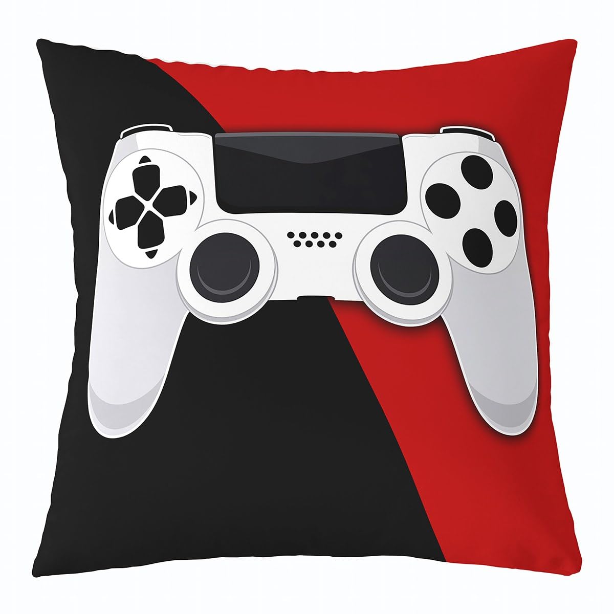 Richhome Multi 03 Cartoon Gaming Pillow Cover For Couch Sofa Bed,3D Game Controller Splicing Black Red Pillow Case Cushion Cover 22"X22" For Kids Adults,Home Video Gaming Lover Square Cushion Case Set