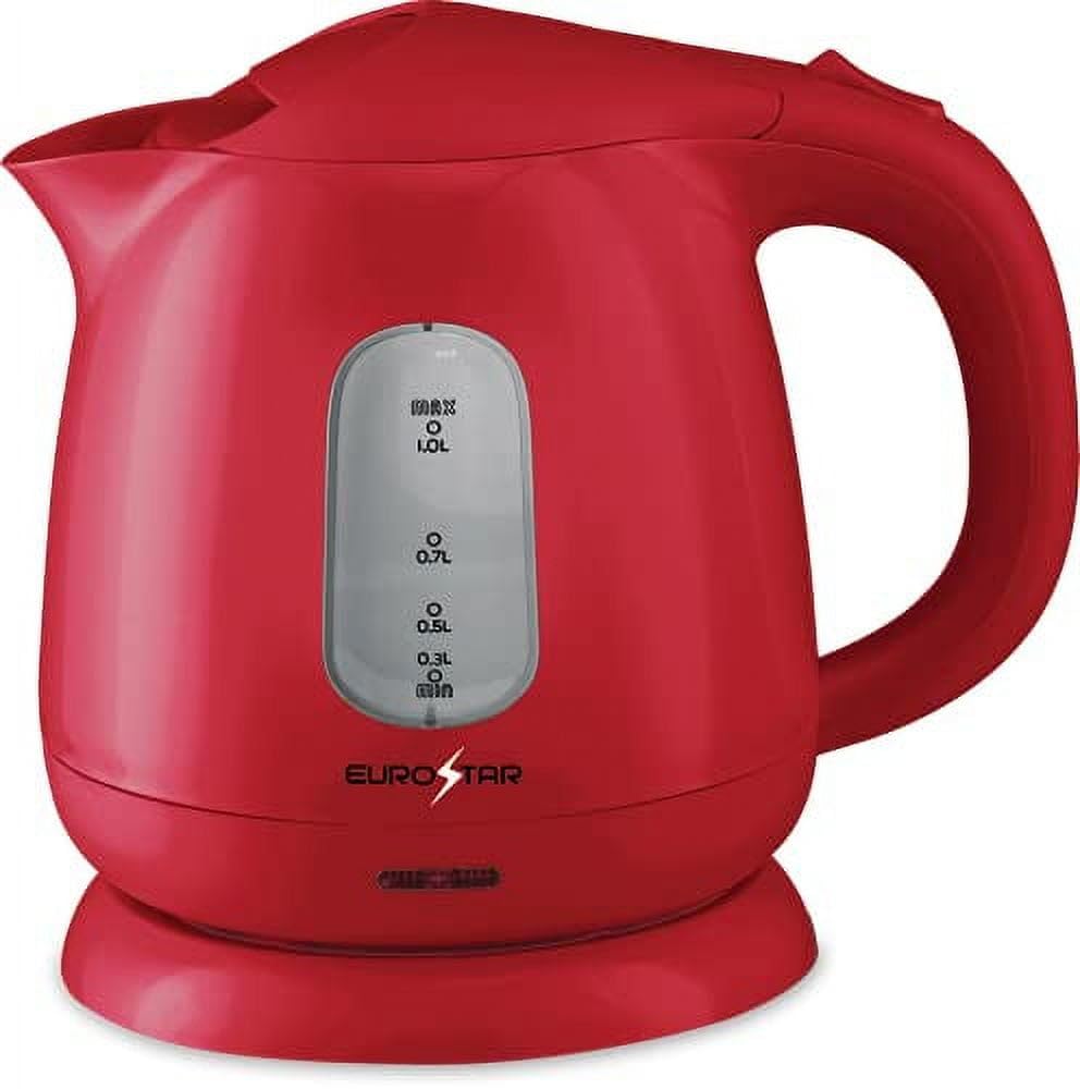 EUROSTAR EKP101RD 1.0L Plastic Electric Kettle, Red