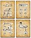 Original Duck Decoys Patent Art Prints - Set of Four Photos (8x10) Unframed - Great Gift for Duck Hunters