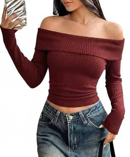 SILES FASHION Casual Off Shoulder Women Top Light Green Self Design Stylish Sleeve Top Trendy Comfortable Part