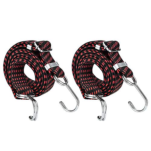 SDTC Tech 20" Adjustable Bungee Cords with Hooks 2-Pack