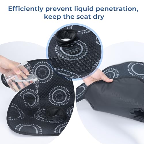 Image of COOLBEBE Infant Car Seat Protector for Potty Training, 2 Pack Dry Waterproof Car Seat Liner Toilet Training for Baby Infant Toddler, Piddle Pads Cover Car Seat Pad for Strollers & Carseat (Black,2PC)