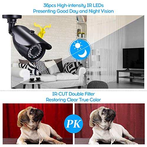 DECDEAL Câmera CCTV 3.6mm Lente 1080 P AHD de Alta Resolução 36 Lâmpadas Nightvison Câmera de Bala I
