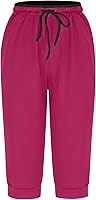Vista 40 de Pantalones capri para mujer, estilo casual, de verano, elásticos, de cintura alta, pantalones de yoga, ajuste atlético, pantalones deportivos