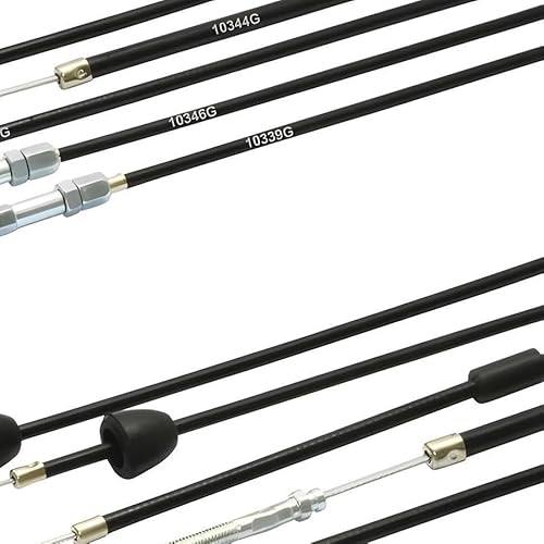 Set - 5x Bowdenzüge - schwarz - KR51 / 1, Starter - Fkt.-länge 87mm, Bremsbowdenzug hinten - Hebel aussenliegend