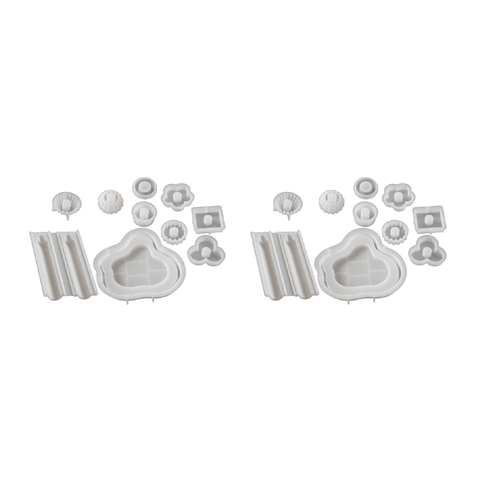 10 stampi impilabili in silicone per colonne, sapone, cioccolato, impilabili, in silicone, con vassoio in resina