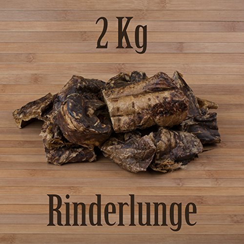 2 Kg Rinderlunge fettarm Leckerli Hundefutter Kausnack Kauartikel Rinder Lunge