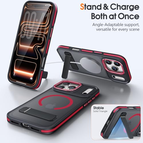 Coque iPhone 17 Pro MagSafe Misscase avec support intégré et finition mate noire