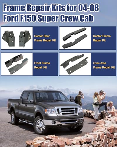 Image of Mountainpeak Frame Repair Kit Heavy Duty Steel Fit for 2004-2008 Ford F150 Super Crew Cab 5.5' Short Bed Center Rear Frame Repair