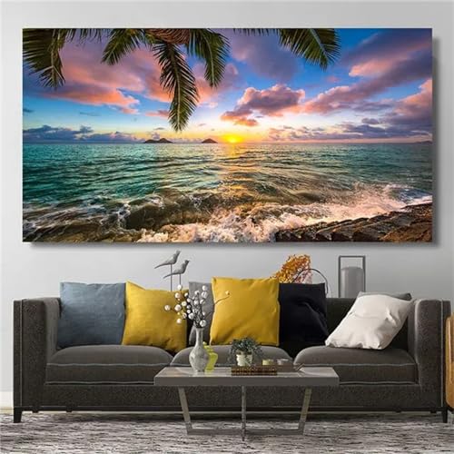 Broderie Diamant Arbre Marin 80x160cm - Loisir Créatif DIY