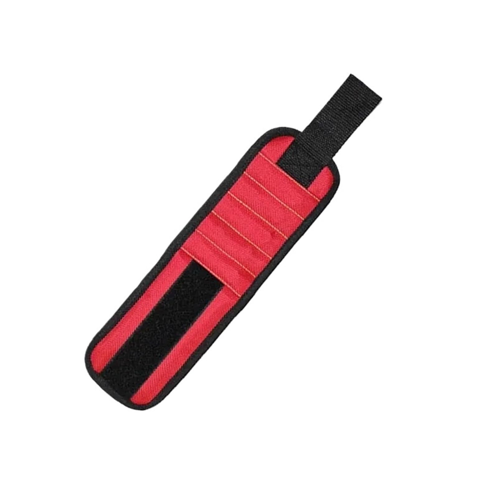 Magnetic Wristband for Holding Screws,Nails,Drilling Bits,Wrist Tool Holder Belts with Strong Magnets,Cool Gadgets(Red)