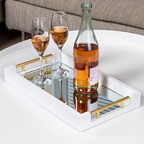 Serving Tray With Handles Wood Ottoman Tray Coffee Table Tray -Servingtray Ottoman Trays For Living Room,Party, Kitchen, Entertaining,Bathroom,Outdoors #TOP1