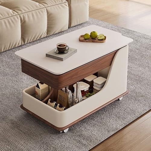 Image of The Attic Metz Lift-top Coffee Table,Coffee Table for Living Room, Solid Wood Centre Table, Modern Centre Table