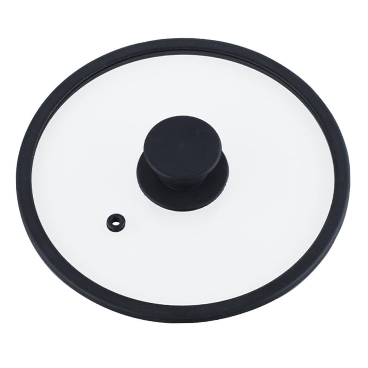 1pièce Couvercle Verre Trempé Avec Bord Silicone Noir Couvercle De Casserole Résistant Chaleur Et Ergonomique Pour Conserver Nutriments Et Saveurs