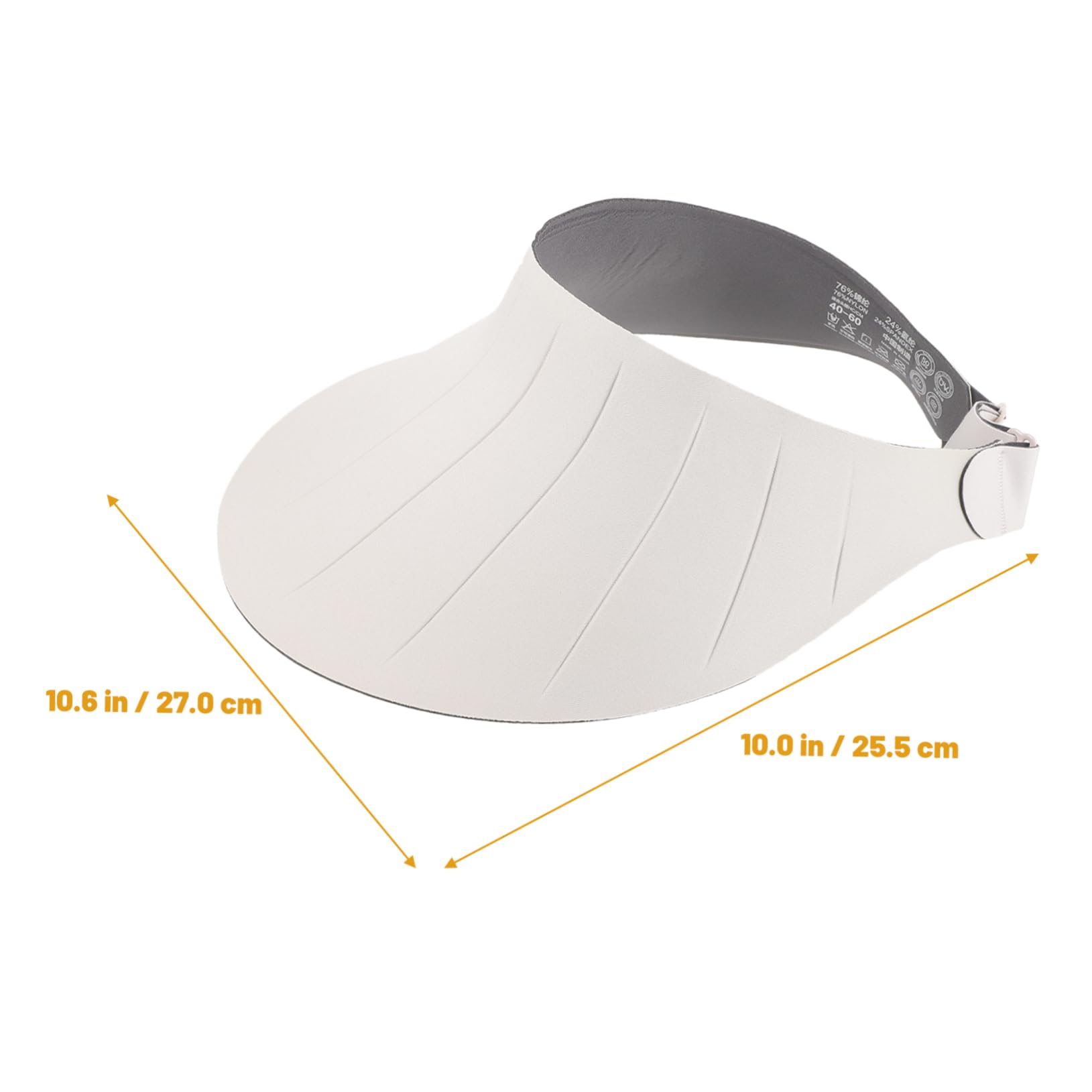 WOONEKY Chapeau Anti-UV Pliable à Larges Bords pour Femmes Blanc