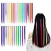 Produktbild baotongle Farbiger Haarverlängerungs Clip Regenbogen Perücke Gerade Party Clip Synthetisch Haarteil für Kinder Mädchen, Damen