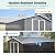 Roomfitters Lockable Secure Metal Shed 8x12 FT, Large Outdoor Storage House with Aluminum Frame, Durable Weather-Resistant Garden Tool Shed for Backyard, Patio and Lawn, Gray