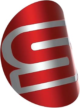 Syndyt BMX Head Tube Badge Expert 1" Red Anodized Aluminum 3M Adhesive