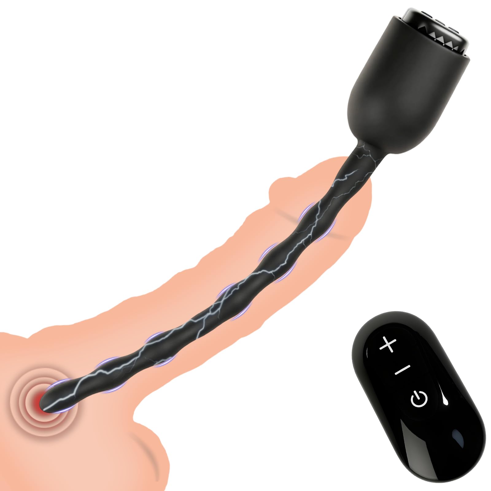Électrostimulation Plug Uretre Dilatateur Urétral Electro-Stimulation et Silicone Prostate Masturbation Dilatateurs Urétraux pour Homme Électrique Stimulante Sonde Uretre Pénis Jouet Sexuel, 6.5mm