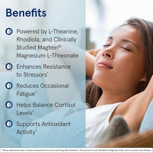 Jarrow Formulas Magnesium L-Threonate, MagMind Stress Resistance with L-Theanine and Rhodiolife, High Absorption Magnesium, Stress Relief and Mood Support, 60 Veggie Capsules, Up to a 30 Day Supply - Image 5