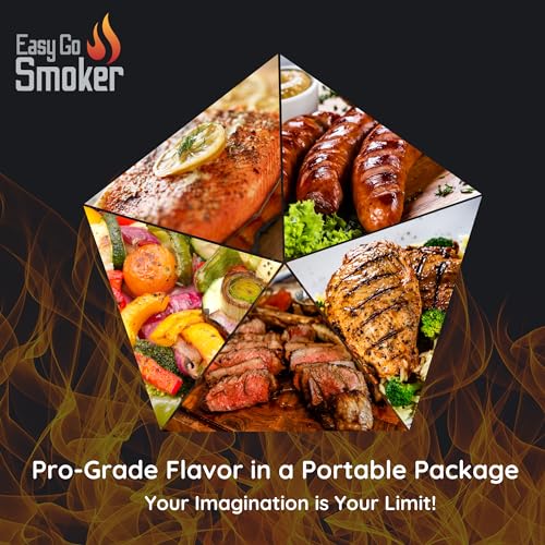 Foldable-Portable-Vertical-Pellet-Smoker-197-Meat-Smoker-for-BBQ-Grill-Outdoor-Cooking-Camping-RV-Easy-to-Clean-Includes-Carrier-Bag-Spoon-Built-in-Thermometer–EasyGoSmoker Foldable Portable Vertical Pellet Smoker 197 Meat Smoker for BBQ Grill Outdoor Cooking Camping RV Easy to Clean Includes Carrier Bag Spoon Built in Thermometer–EasyGoSmoker