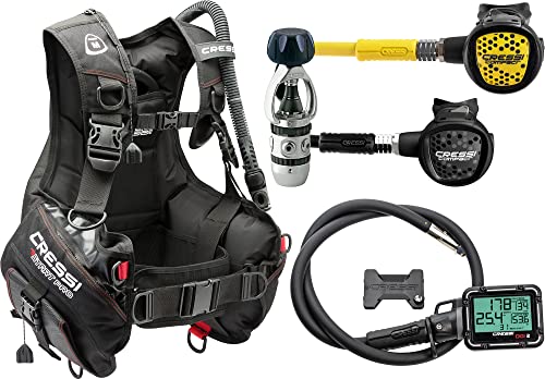 Cressi Start-er Pro Digi2 Package, Black, 2XL