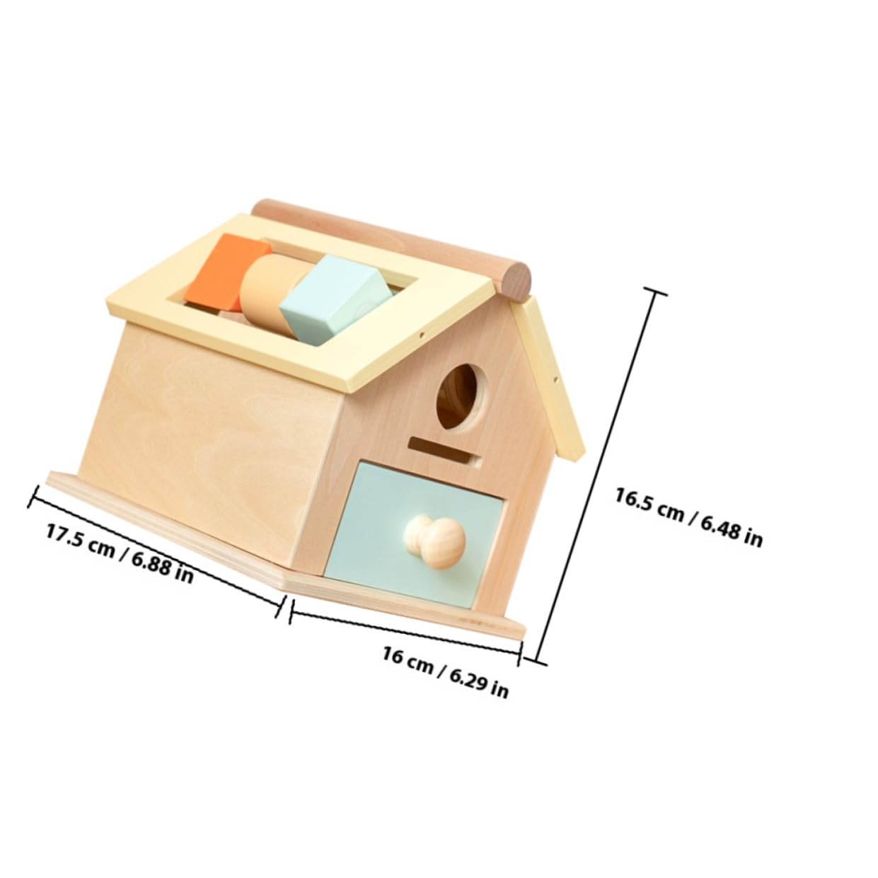 Caja de Juguetes de Madera Montessori para Niños Pequeños Función Multifuncional y Entrenamiento de Habilidades Motoras Finas Adecuado para Educación Temprana