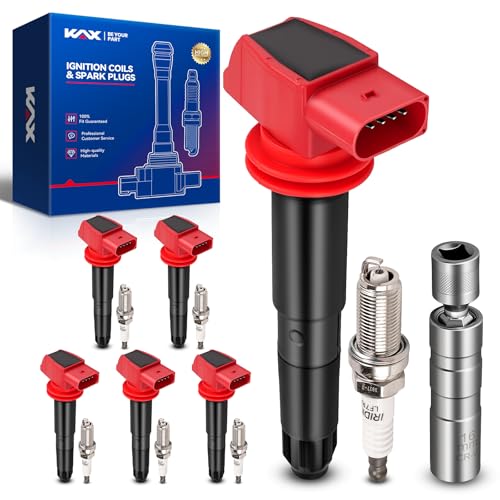 Image of KAX Ignition Coils & Spark Plugs Set Fit for Cayenne, Panamera