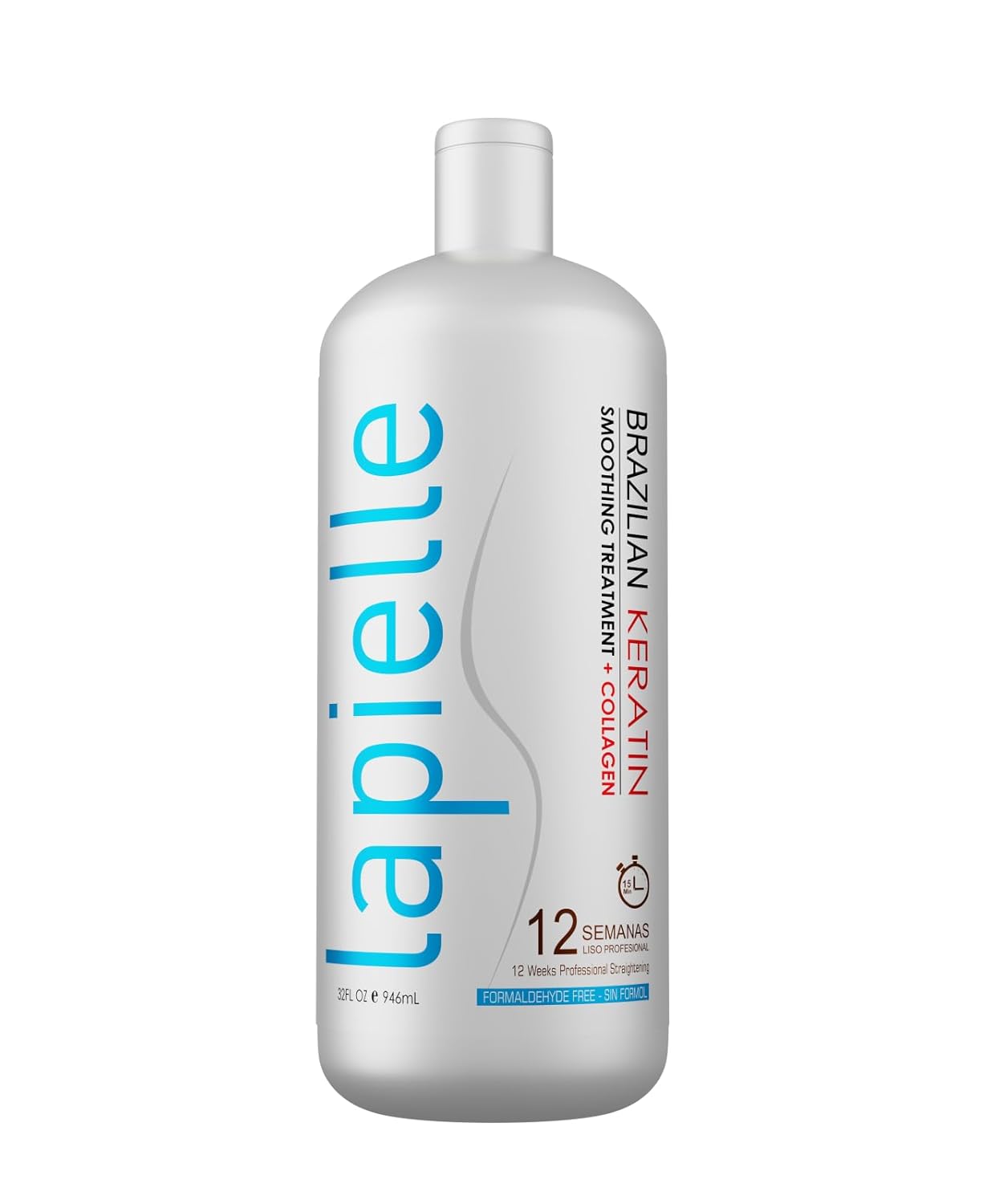 Brazilian Keratin Formaldehyde Free Hair Straightening Treatment - Ideal for Moisturizing Straight Hair and Eliminating Frizzy Hair - 32 oz