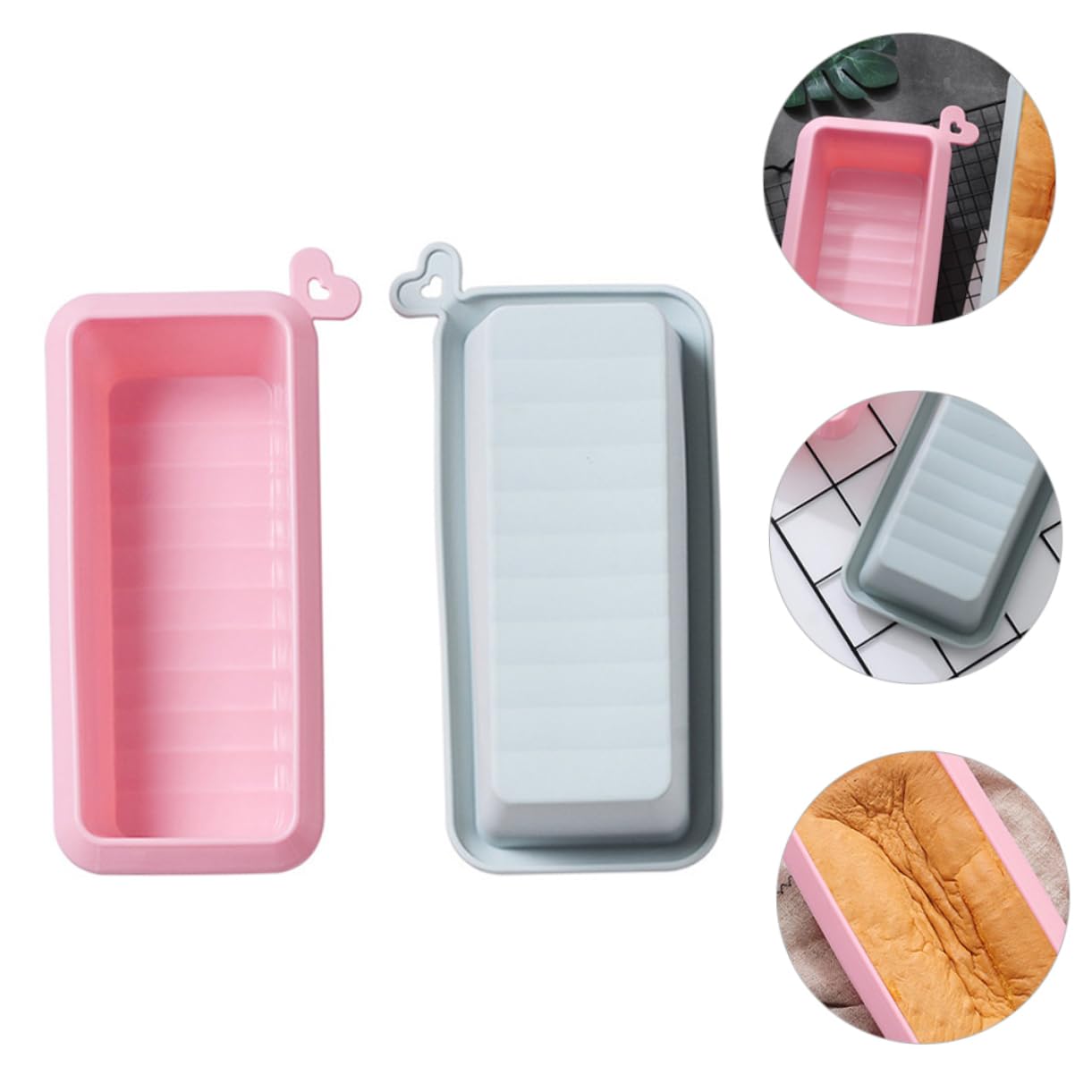 BESTonZON 2pezzi Stampo in Silicone per Torte Stampi per Dolci da Forno Utensili da Forno Riutilizzabili per Uso Domestico